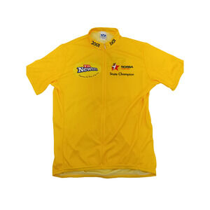 Voler Fig Newton Cycling Jersey Men's Large 3/4 Zip Yellow Vintage Biking